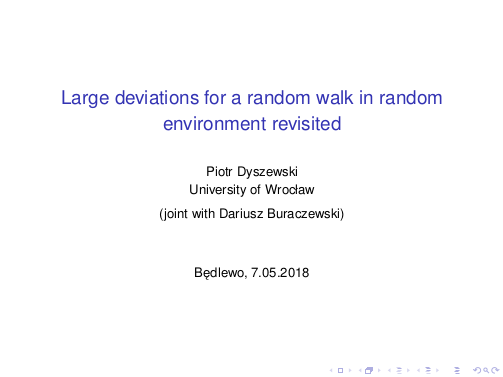 Large deviations for a random walk in random environment revisited