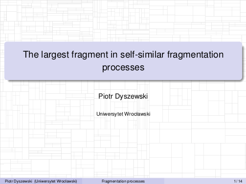 Title slide of the presentation