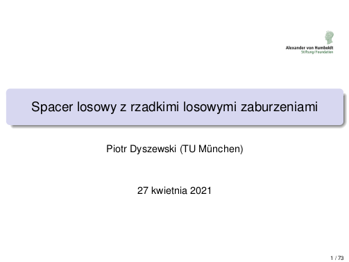 Spacer losowy z rzedkimi losowymi zaburzeniami