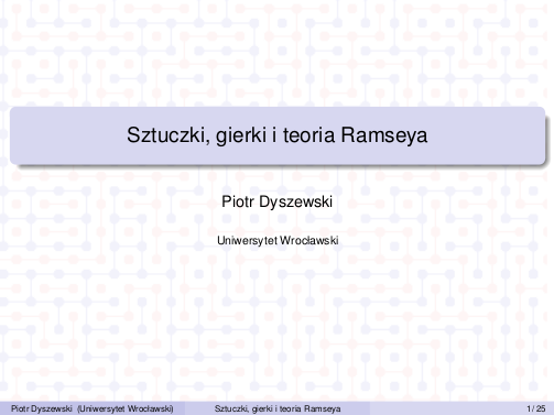 Sztuczki, gierki i teoria Ramseya